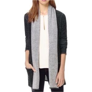 Aritzia Babaton Women's Beekman Cashmere Wool Cardigan Gray Black Sweater Sz XXS